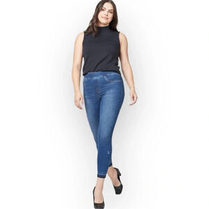 Spanx Distressed Ankle Skinny Jeans  Medium Wash Small